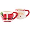 The Lakeside Collection Set of 2 Whimsical Character Stacking Mugs - Santa - 2 of 3