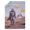 NoJo Star Wars The Mandalorian Grey, Tan and Blue 4 Piece Toddler Bed Set - Comforter, Fitted Bottom Sheet, Flat Top Sheet, and Reversible Pillowcase - image 2 of 4