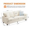 83 Inch Modern 3 Seater Sofa with Deep Seats, Comfortable Cloud Couch for Living Room, Bedroom, Office - 2 of 4