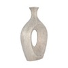 Sagebrook Home Ceramic Oval Vase - Contemporary Glam Abstract Cut-Out Vase Beaded - 4 of 4
