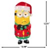 Gemmy Holiday Tinsel Yard Sculpture Minion Kevin in Santa Hat 28" Universal, Multicolored - 3 of 4