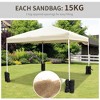 Vynxaria Outsunny 33lbs Canopy Weights Bags for Stability, Sandbag Anchor for Gazebo Pop Up Tent, Set of 4 - Black - 2 of 4