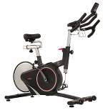 Sunny Health & Fitness Magnetic Belt Drive Premium Indoor Cycling Bike - Silver