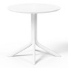 WestinTrends Playa 31.5" Round Plastic Outdoor Patio Dining Table for 4, Black - 4 of 4