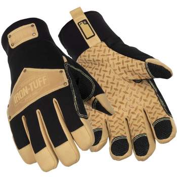 RefrigiWear Iron-Tuff Insulated Leather Work Gloves with Silicone Grip