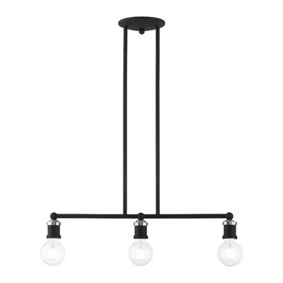 Livex Lighting Lansdale 3 - Light Chandelier in  Black/Brushed Nickel