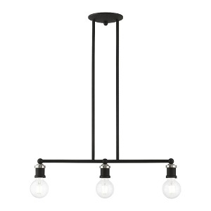 Livex Lighting Lansdale 3 - Light Chandelier in  Black/Brushed Nickel - 1 of 4