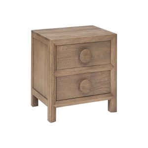 MH London Bobby 24" Solid Wood Nightstand in Textured Brown - 1 of 4