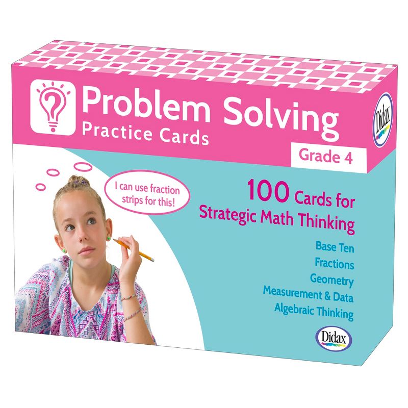 Didax Problem Solving Practice Cards, Grade 4, 1 of 4