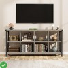 62" Industrial 8-Cube Storage Organizer with 3-Tier Metal Horizontal Bookcase – Long Low Console Shelf - 3 of 4