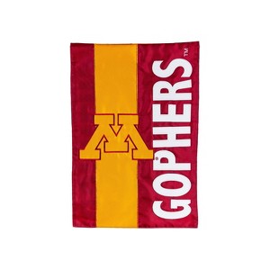 Evergreen Collegiate University of Minnesota Embroidered Logo Applique Garden Flag, 12.5 x 18 inches Indoor Outdoor Double Sided Decor - 1 of 2