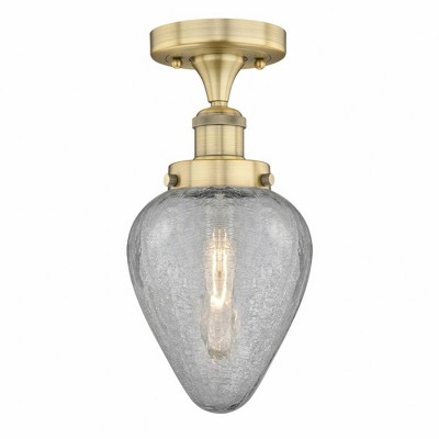 Geneseo - 1 Light Semi-Flush Mount In Industrial Style-9.75 Inches Tall and 6 Inches Wide