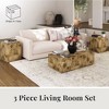 Moxie Coffee and End Table, 3 pc Set, Burl Veneer - 2 of 4