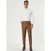 Lars Amadeus Men's Casual Striped Slim Fit Flat Front Contrast Color Trousers - 3 of 4
