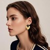 24K Gold Plated Heart Dangle Earrings | Hypoallergenic Vintage Design - 2 of 4