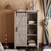 SinCiDo Farmhouse Modern 5 Drawer Tall Dresser w/Sliding Barn Door, Storage Organizer Dresser for Bedroom, Living Room & Kids Room - 2 of 4