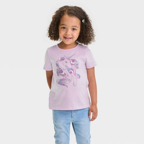 Girls Short Sleeve Unicorn Graphic Tee  The Children's Place CA - BLUE  RADIANCE