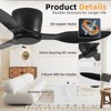 KTMBDW Quiet Ceiling Fan with LED Light 42 inch Large Air Volume Remote Control for Kitchen Bedroom Dining room Patio, Black - 3 of 4