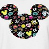 Women's - Disney - Mickey And Minnie Doodles Cropped Graphic T-Shirt - 2 of 4