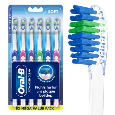 Oral-B Indicator Contour Clean Toothbrushes, Soft - 6ct