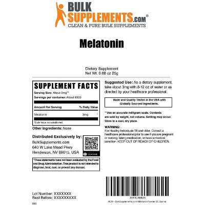 BulkSupplements Melatonin Powder