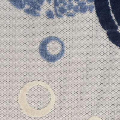 Navy Blue Coastal Turtle Outdoor Area Rug 5'3" x 7'5"