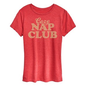 Women's - Instant Message - Cozy Nap Club Short Sleeve Graphic T-Shirt - 1 of 4