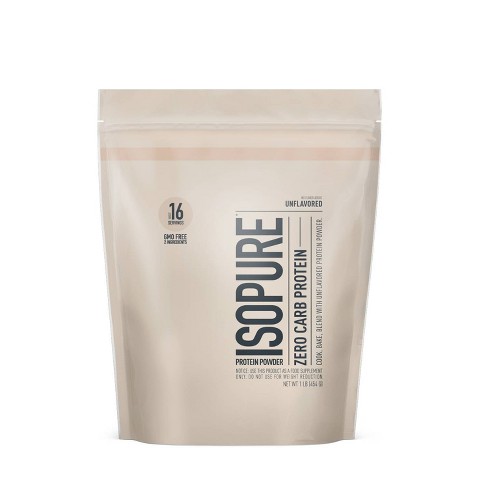 Isopure Zero Carb 100% Whey Protein Isolate Unflavored Protein Powder - 16oz - image 1 of 4