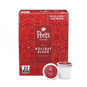 Peet's Coffee Holiday Blend Dark Roast Single Serve Coffee Pods - 22ct - 1 of 4