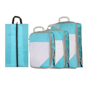 Unique Bargains Suitcases Compression Packing Cube Waterproof Travel Luggage Organizers Bag 3 Pcs - 1 of 3