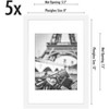 Americanflat 8x12 Picture Frame in White - Displays 6x8 With Mat and 8x12 Without Mat - Set of 5 Frames with Sawtooth Hanging Hardware - 2 of 4