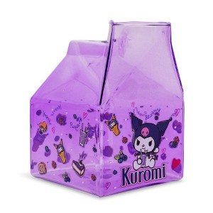 Silver Buffalo Sanrio Kuromi Sweets Glass Milk Carton | Holds 12 Ounces - 1 of 4