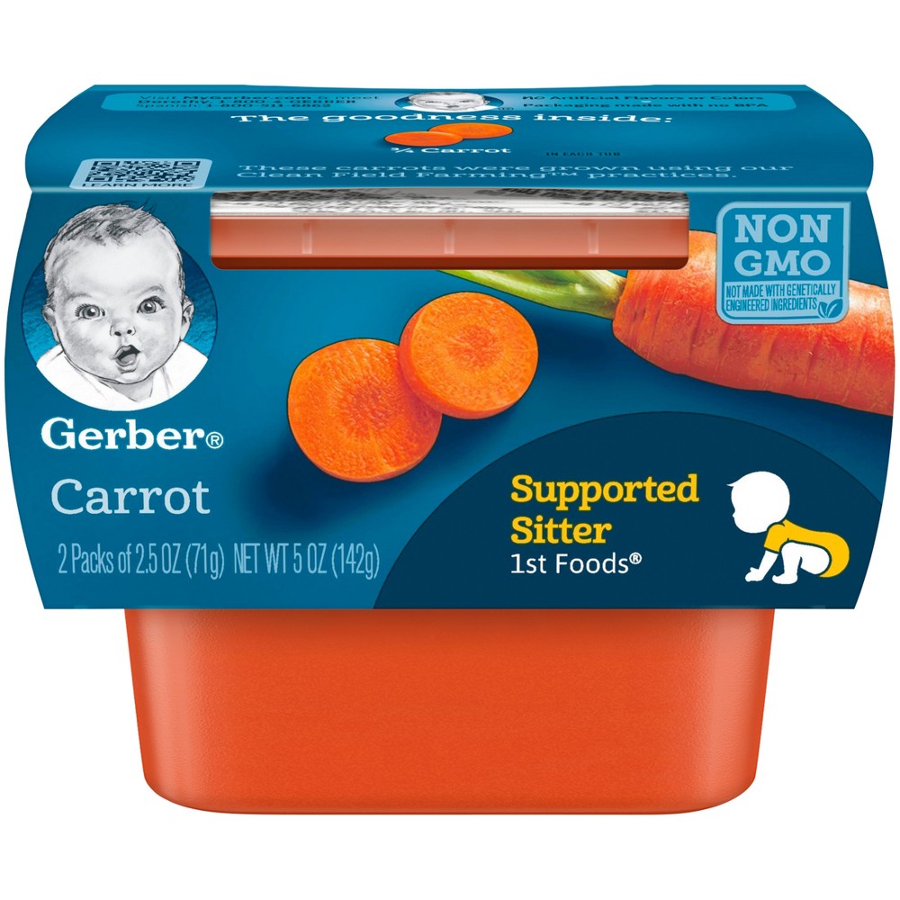 UPC 015000071110 product image for Gerber 1st Foods Carrot Baby Food - 2.5oz (2ct) | upcitemdb.com