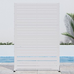 PexFix 72 in. H x 47 in. W White Outdoor Metal Privacy Screen Garden Fence Wall Applique - 1 of 4