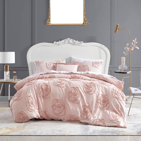 Intelligent Design 3pc Full/queen Extra Long Rachel Ombre Shaggy Comforter  Bedding Set Blush : Target