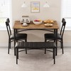 Whizmax Dining Table Set for 4, Kitchen Table with Upholstered Chairs and Bench, Kitchen Table Set for Small Space, Apartment, Home, Studio - 3 of 4