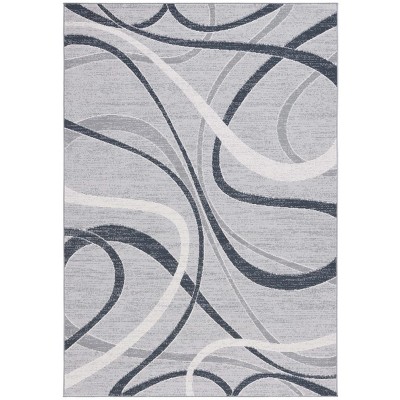 Odis Rug, grey brown & off-white & black