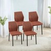 NicBex Dining Chair Set of 4 PU Leather Living Room Armless Chair with Metal Legs - 2 of 4