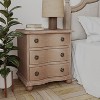 JIONJOY 3-Drawer Wood Nightstand with Curved Front - 4 of 4