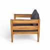 Christopher Knight Home Fritz Outdoor Rustic Upholstered Club Chair with Slat Paneling - 4 of 4