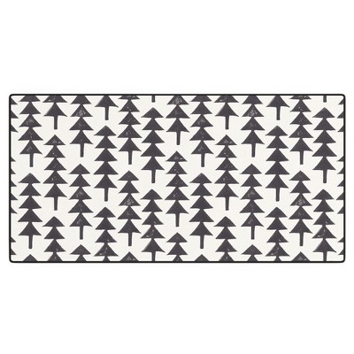 Alisa Galitsyna Linocut Forest Desk Mat - Deny Designs