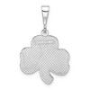 Black Bow Jewelry 14k White Gold Trinity Clover Pendant, 20mm (3/4 inch) - 3 of 4