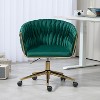 CAVINAS Adjustable Height Office Chair,Desk Vanity Chairs with Universal Wheels for Bedroom,Living room - 2 of 4