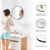 GlasFlength Decorative Wall Mirrors, Round Mirror Wall Mounted Circle Mirrors Vanity Mirror for Bathroom, Living Room, Bedroom, Entryway, Black 30"*3" - 3 of 4