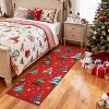 Washable Christmas Runner Rug, Soft Non-Slip Low Pile Carpet for Kitchen, Hallway, or Bedroom Festive Decor - 3 of 4