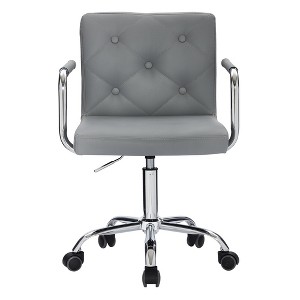VECELO Rolling Work Chair for Home Office Desk Adjustable Height - 1 of 4