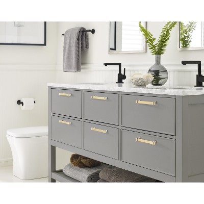 Brushed Gold and Satin Nickel Cabinet Bar Pull