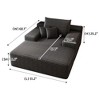 GDFStudio Veigar Modern Corduroy Upholstered Chaise Lounge with Pillows - 3 of 4