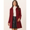 INSPIRE CHIC Women's Peter Pan Collar Single Breasted Winter Long Overcoat - 3 of 4