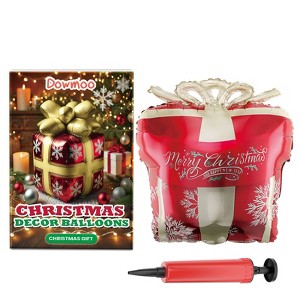 Paaaawaters Christmas balloons, standing Santa Claus, reindeer, Christmas tree event atmosphere decoration - 1 of 4